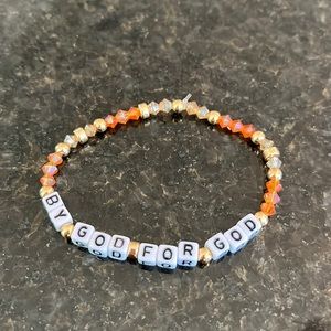 Beautiful Handmade Bracelet BY GOD FOR GOD‎ *wear solo or stack with more!*